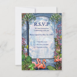 Tropiska Vintagen Blue Marble Palace OSA Kort