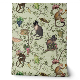 Tropiska Vintagen Monkey Gardenparty Chinoiserie