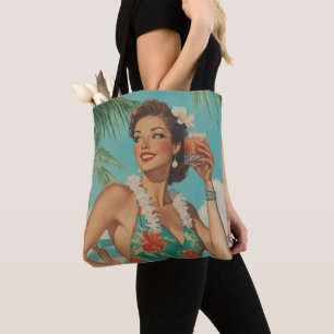 Tropiska Vintagen Paradise Vibes Tygkasse
