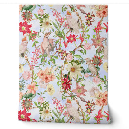Tropiska Vintagen Parrots Garden Chinoiserie