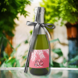 Tropiska vita Handflatan vid Rosa Bröllop Mini