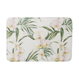 Tropiska vita orchid Flowers Badrumsmatta