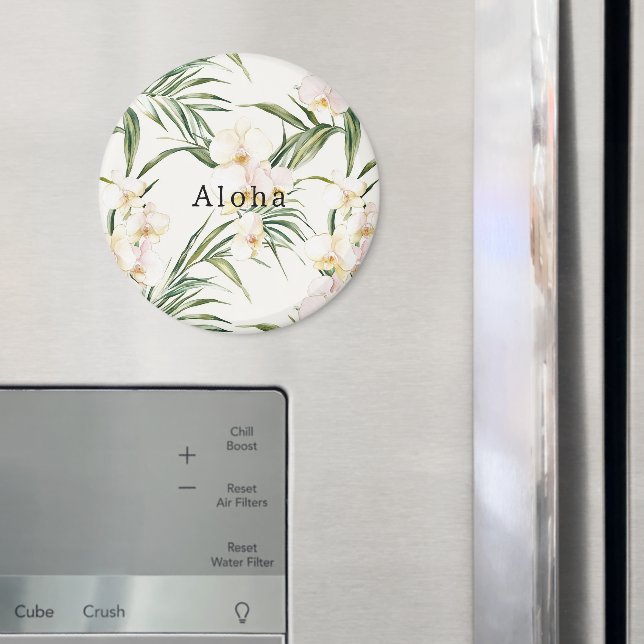 Tropiska vita orkidéblommor   magnet (In Situ (Fridge))