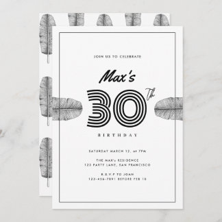 Tropiskt 30:e minsta födelsedagskort meddelande