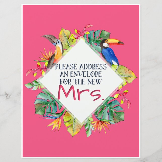 Tropiskt Adress- och kuverttecken (Framsida)