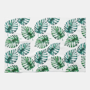 Tropiskt Aloha Monstera lövmönster Kökshandduk