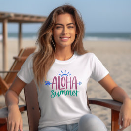 Tropiskt "Aloha Summer T Shirt