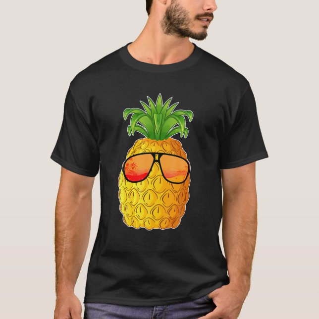 Tropiskt ananas-ananas-stift t shirt (Framsida)