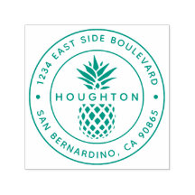 Tropiskt ananas Anpassningsbar Rund Returadress