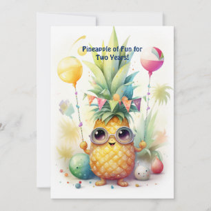 Tropiskt ananas-årsjubileum födelsedagskort julkort