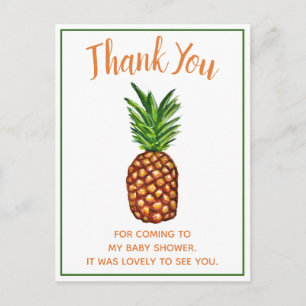 Tropiskt ananas babyskor, Tack Vykort