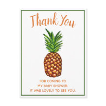 Tropiskt ananas babyskor, Tack