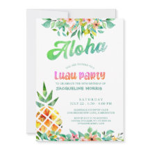 Tropiskt ananas Blommigt Luau 30års födelsedag