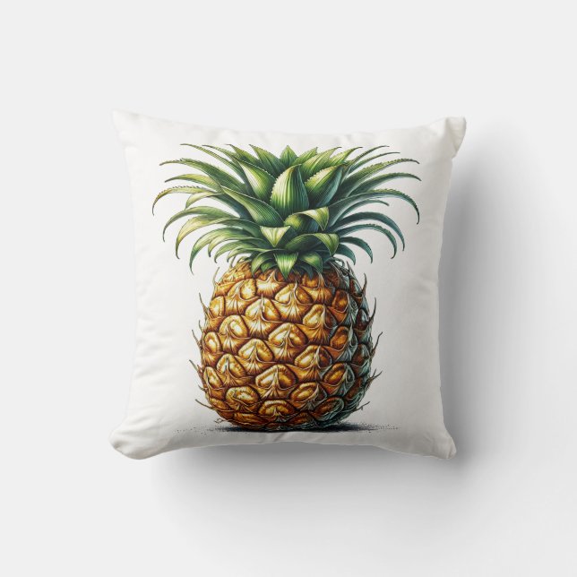 Tropiskt ananas botaniskt kudde (Framsida)
