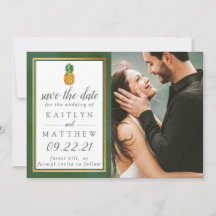 Tropiskt ananas Bröllop spara datum