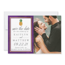 Tropiskt ananas Bröllop spara datum