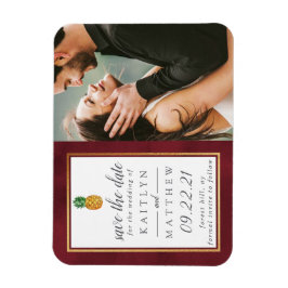 Tropiskt ananas Bröllop spara datum-magnet Magnet