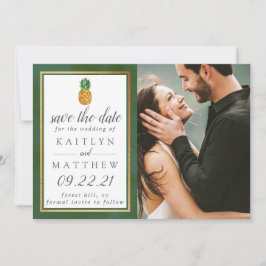 Tropiskt ananas Bröllop spara datum Spara Datumet