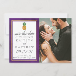 Tropiskt ananas Bröllop spara datum Spara Datumet