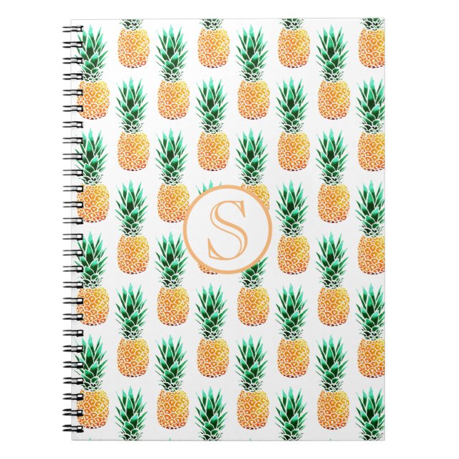 Tropiskt ananas fotopapper för Spiral-foto Anteckningsbok (Framsidan)