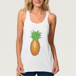 Tropiskt ananas Fruit Hawaiian Island Hawaii Linne Med Racerback