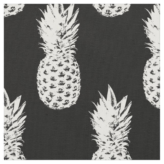 Tropiskt ananas frukt, mönster textilvävnad tyg (Närbild)