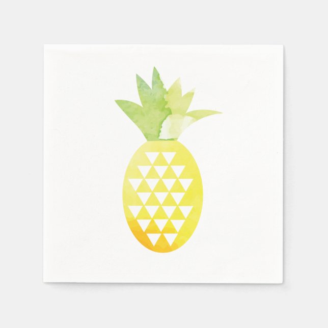 Tropiskt ananas i vattenfärg pappersservett (Framsidan)