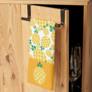 Tropiskt ananas Illustration Mönster Kökshandduk