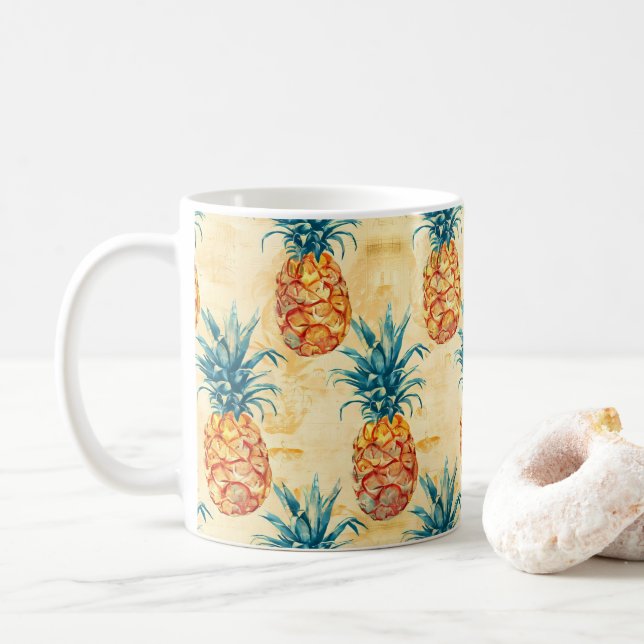 Tropiskt ananas kaffemugg (Med munk)
