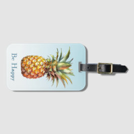 Tropiskt ananas lycklig bagagebricka