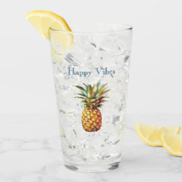 Tropiskt ananas lycklig glaskopp