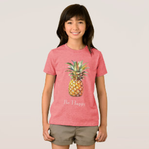 Tropiskt ananas lycklig t shirt