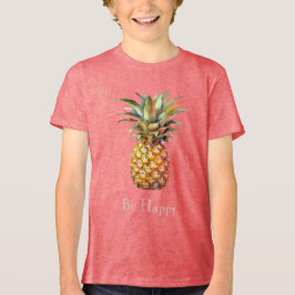 Tropiskt ananas lycklig t shirt