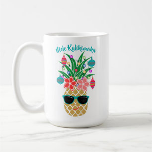 Tropiskt ananas Mele Kalikimaka jul Kaffemugg