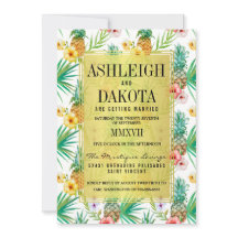 Tropiskt ananas och Hibiscus Destinationsbröllop