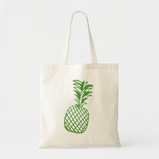 Tropiskt ananas paradisbudget, tote tygkasse (Framsidan)
