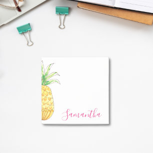 Tropiskt ananas Personlig för vattenfärg Post-it Block