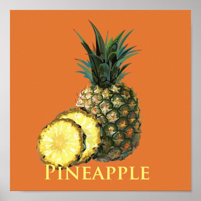 Tropiskt ananas poster (Framsidan)
