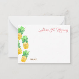 Tropiskt ananas råd till mamma-kortet baby