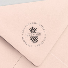 Tropiskt ananas-Returadress Självfärgande Stämpel