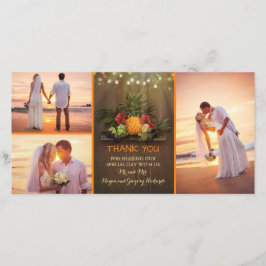 Tropiskt ananas Rustic Beach Wedding Tack Kort