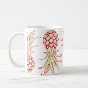 Tropiskt ananas Sömlös sommarutskrift Kaffemugg