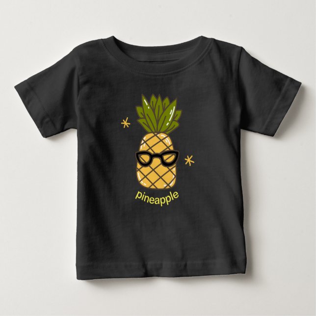 Tropiskt ananas sommar t shirt (Framsida)