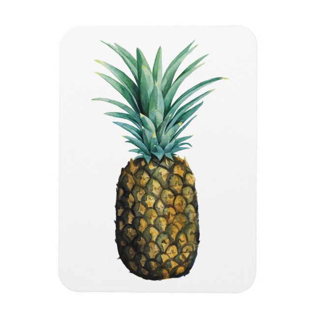 Tropiskt ananas vattenfärg magnet (Vertikal)