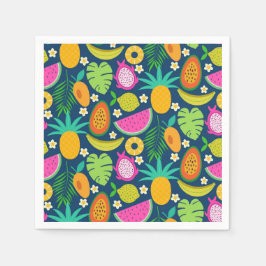 Tropiskt ananas vattenmelonfrukt pappersservett