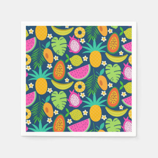 Tropiskt ananas vattenmelonfrukt pappersservett