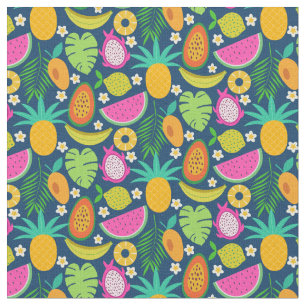 Tropiskt ananas vattenmelonfrukt tyg