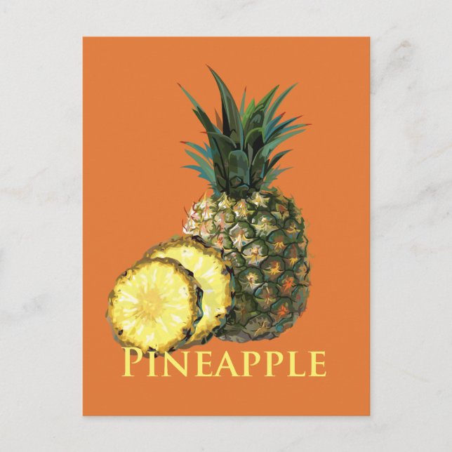 Tropiskt ananas vykort (Framsida)