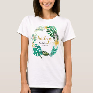 Tropiskt andetag Bachelorette Helg med Namn T Shirt