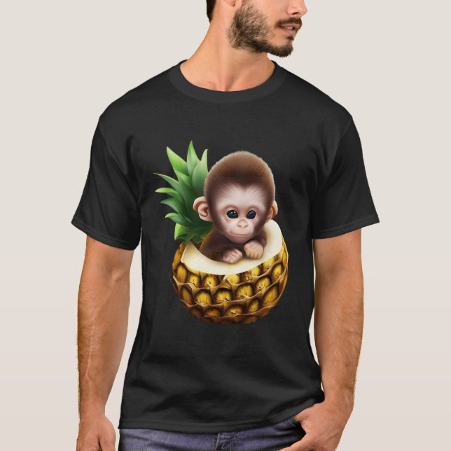 Tropiskt äppelapa t shirt (Framsida)